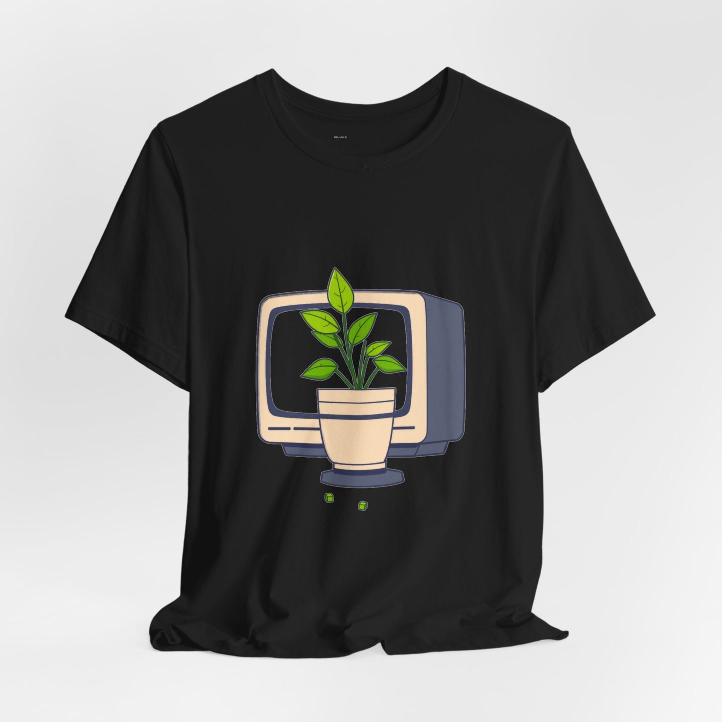 Dial-Up Dreams Retro Computer Plant Tee - Nostalgic Shirt