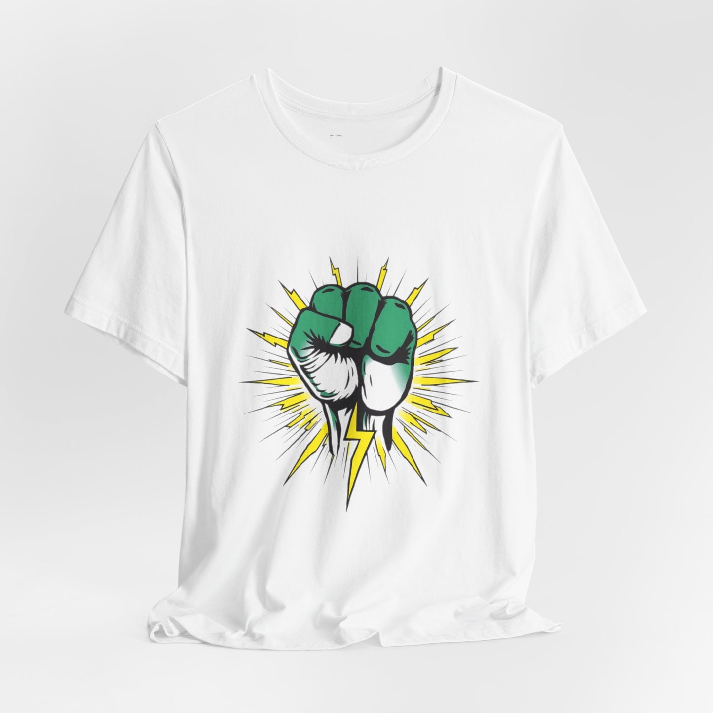 Lightning Strike Fist Tee - Unisex Rebellion Graphic Shirt