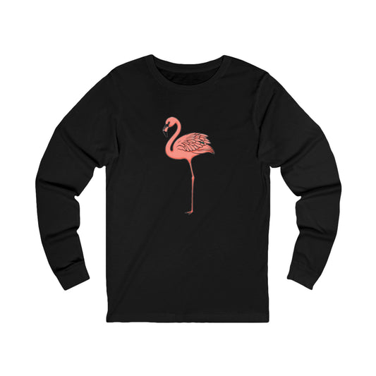 Art Deco Flamingo Long Sleeve Tee - Vintage Cruise Style