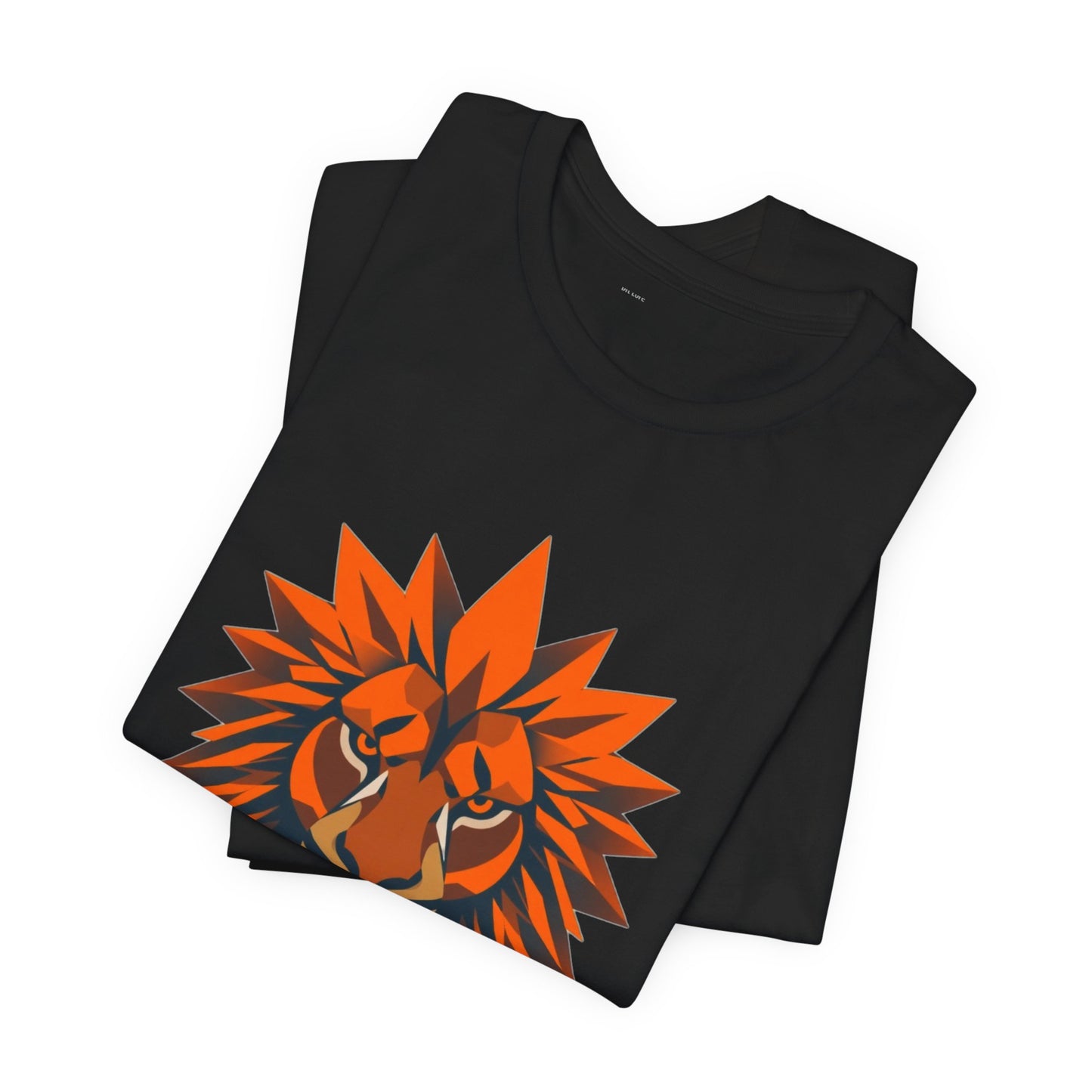 Geometric Beast Mode Lion Tee - Unisex Workout Shirt