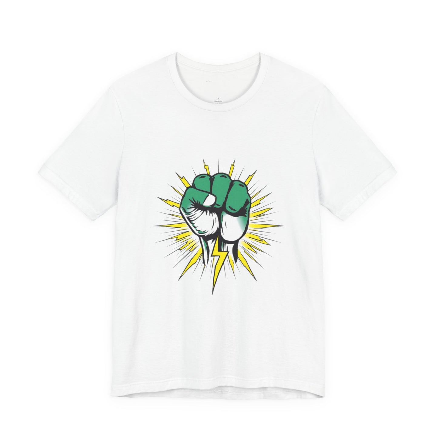 Lightning Strike Fist Tee - Unisex Rebellion Graphic Shirt