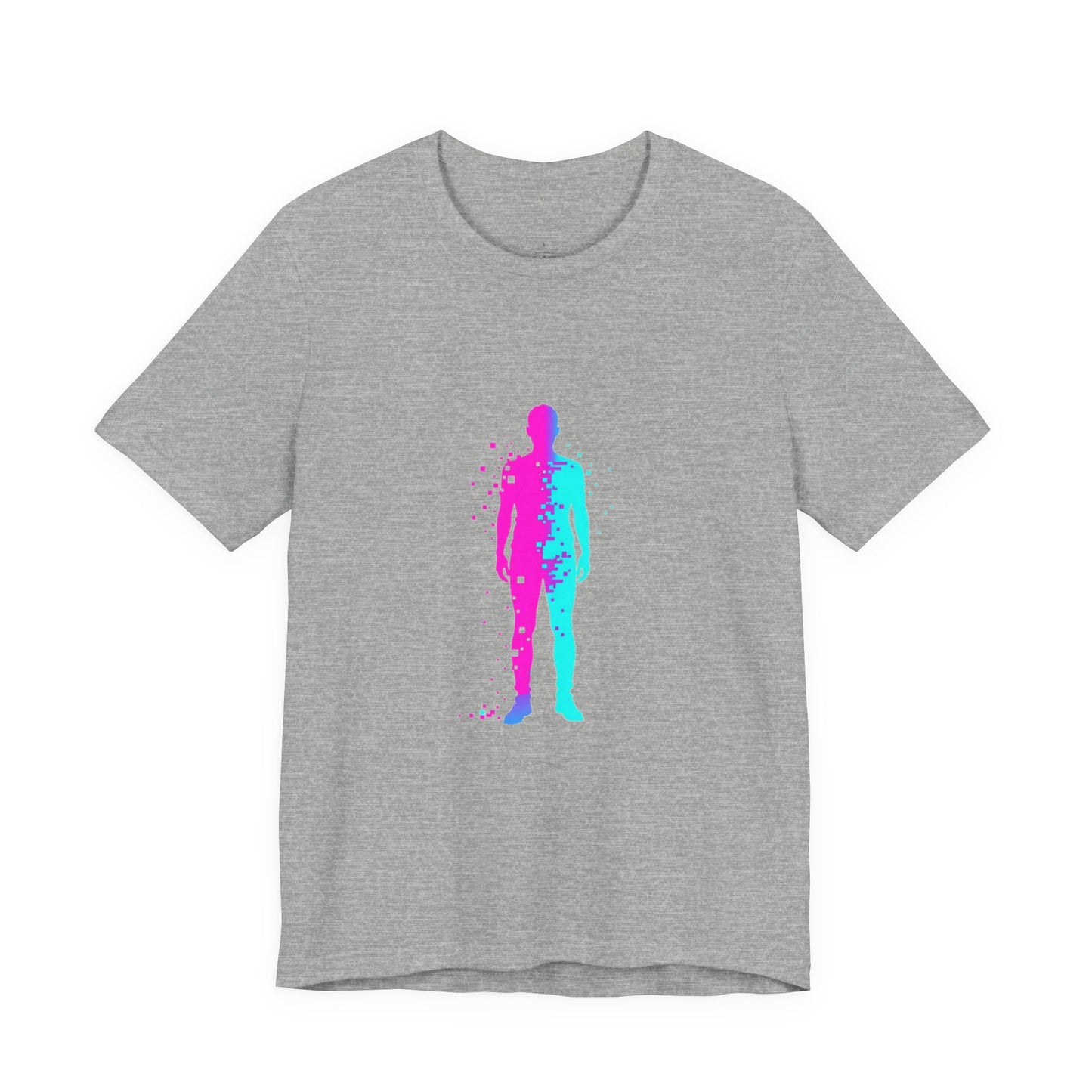 Glitched Reality Tee - Pixel Art Distorted Human Design