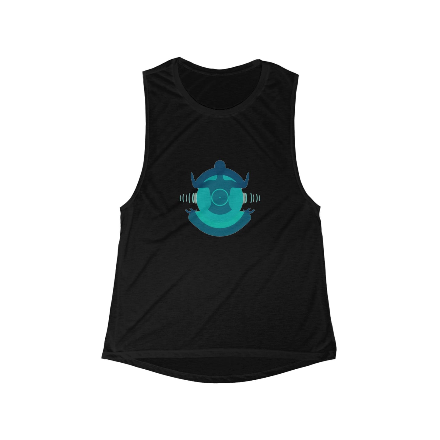 Zen Frequency Women's Flowy Scoop Muscle Tank | Vinyl