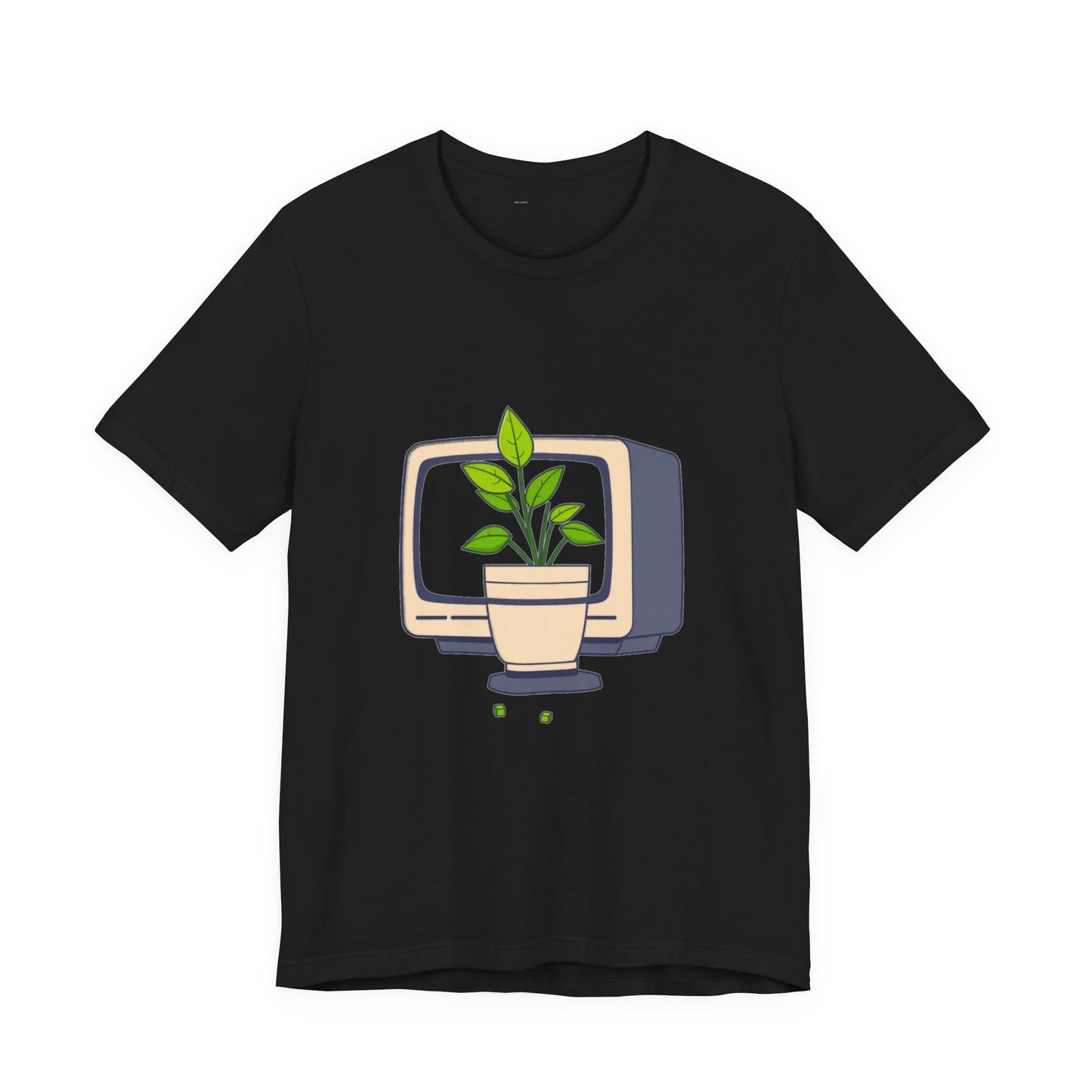 Dial-Up Dreams Retro Computer Plant Tee - Nostalgic Shirt