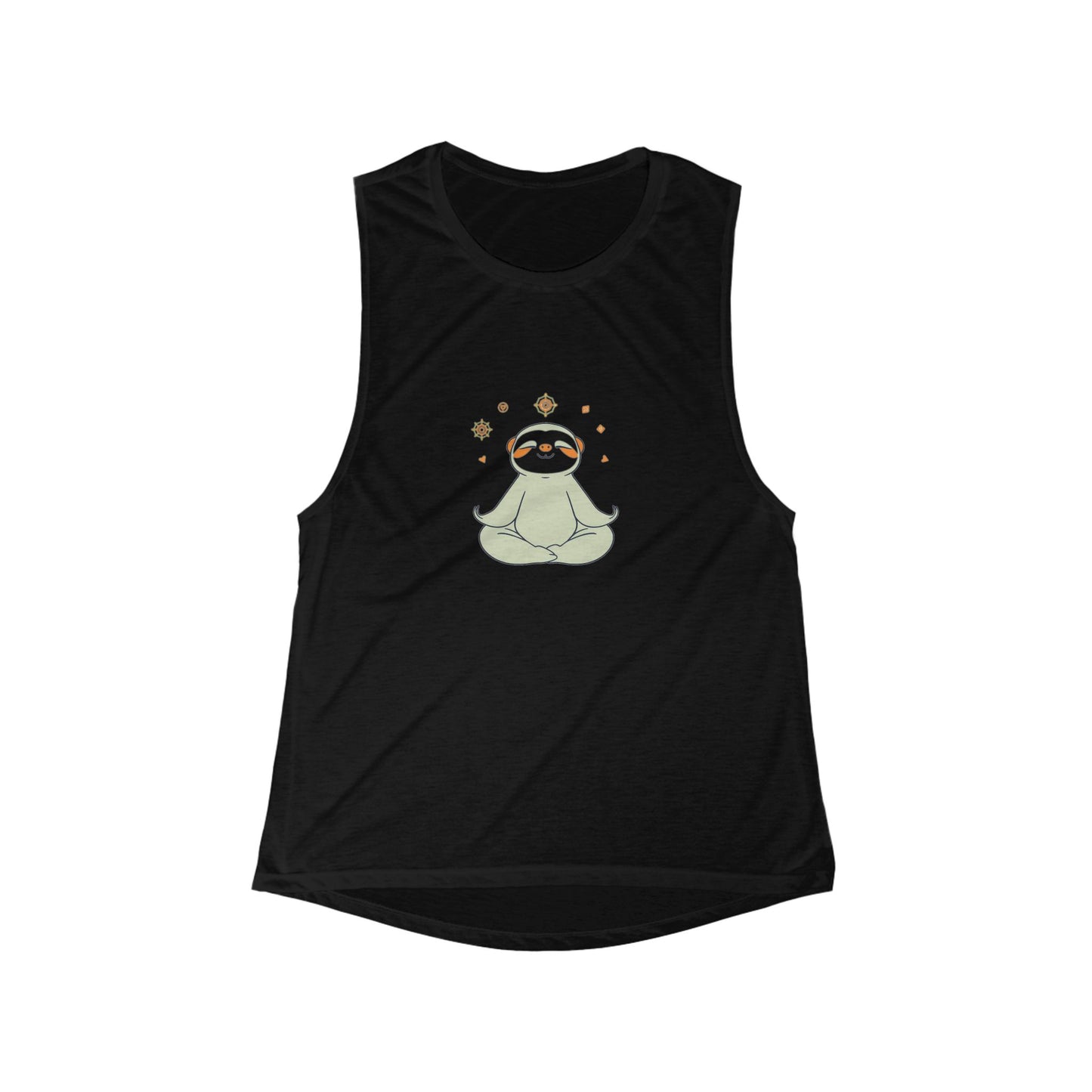 Zen Sloth Meditation Tank - Women's Flowy Muscle Tee