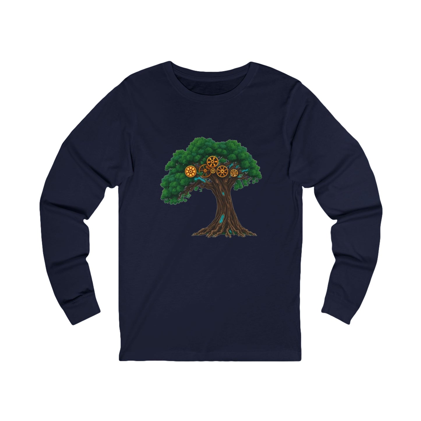 Mystic Forest Guardian Unisex Long Sleeve Tee - Steampunk