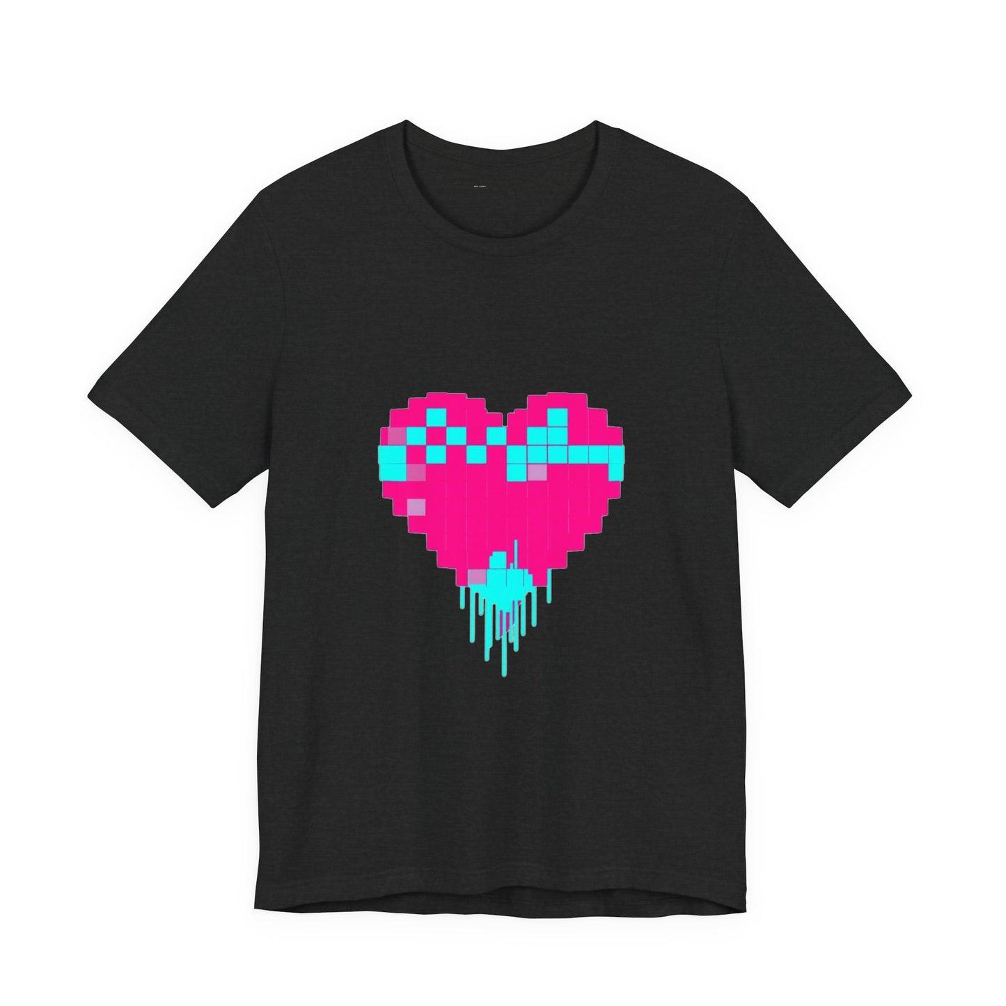 Pixel Heart Glitch Tee - 8-Bit Gaming Unisex T-Shirt