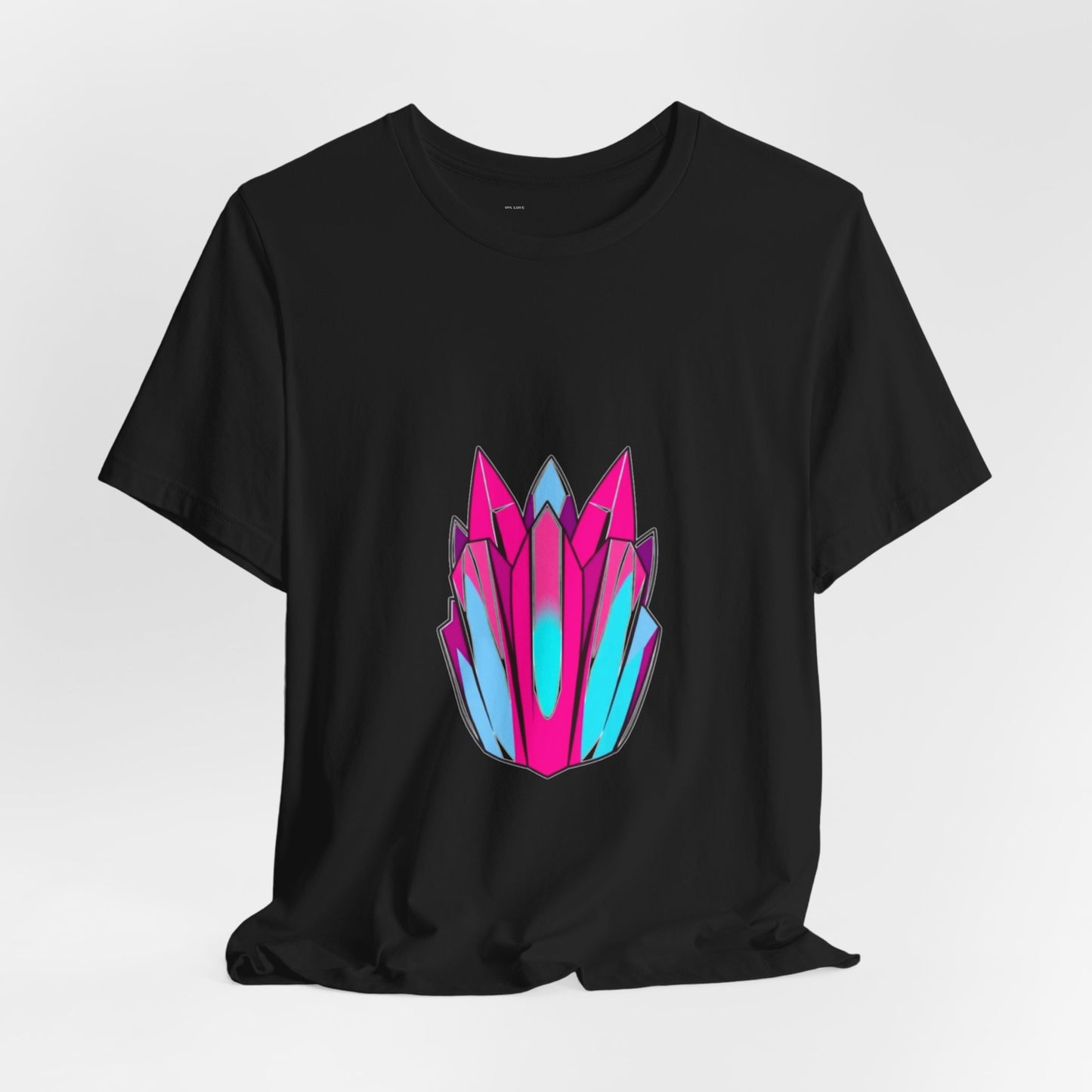 Main Character Energy Crystal Unisex Tee - Hot Pink Blue