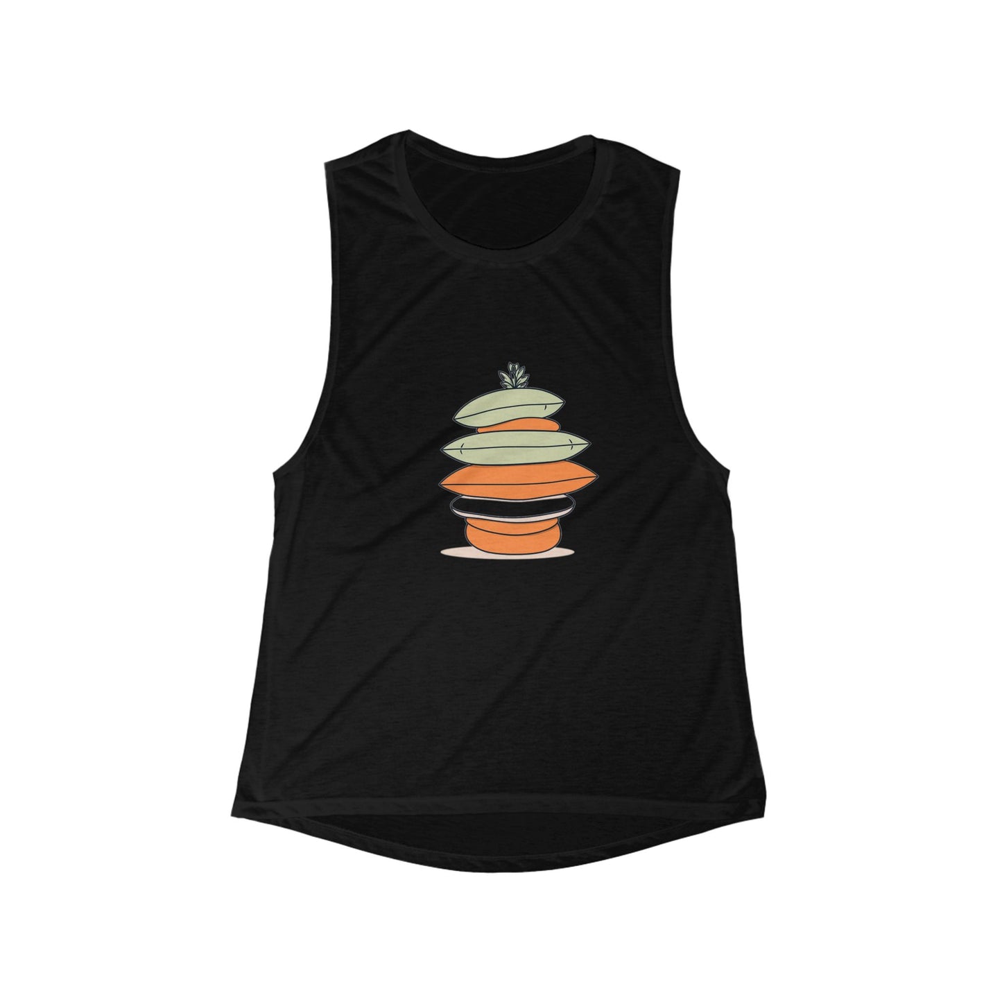 Zen Chaos Women's Flowy Scoop Muscle Tank - Yoga Vibes