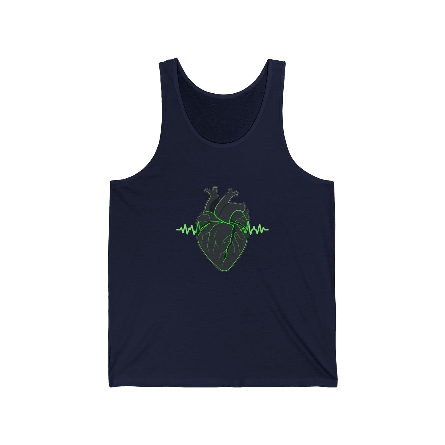 Beast Mode Heartbeat Unisex Tank - Neon Anatomical Heart