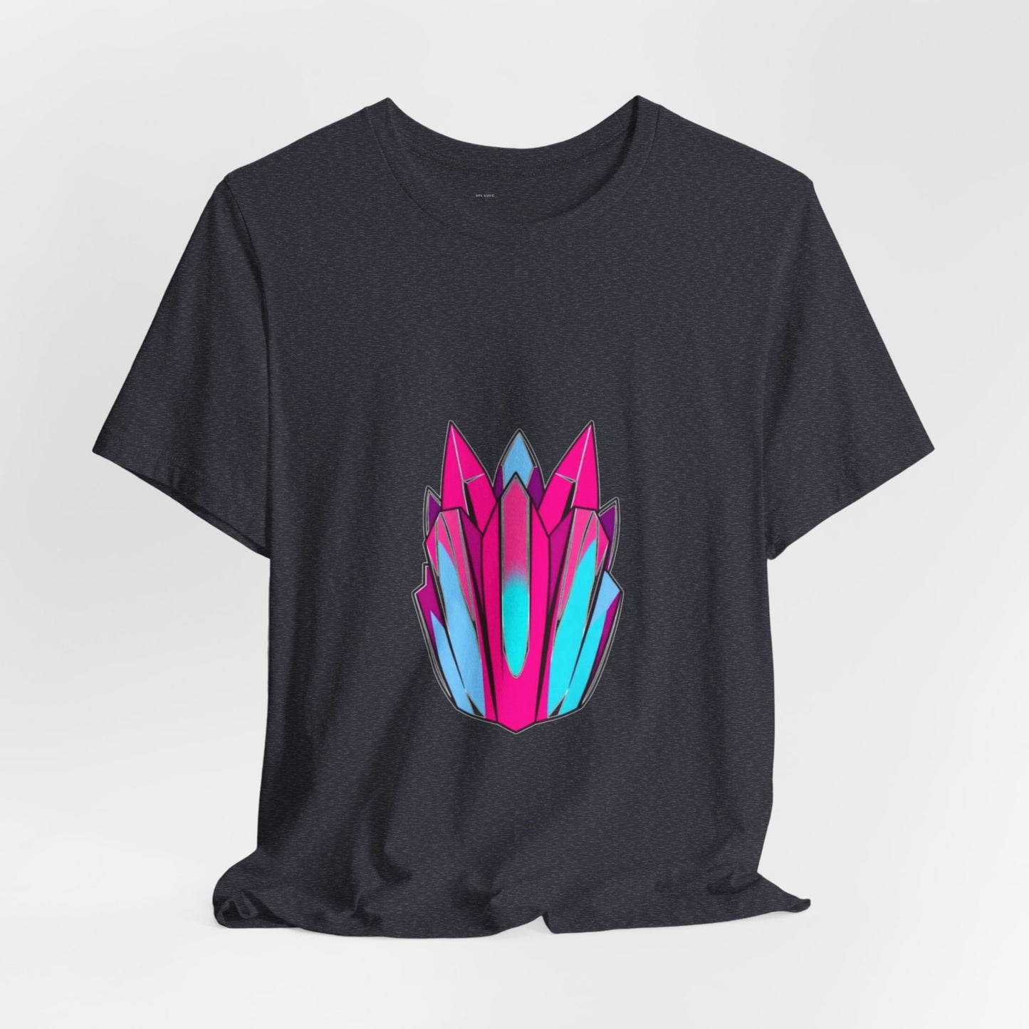 Main Character Energy Crystal Unisex Tee - Hot Pink Blue