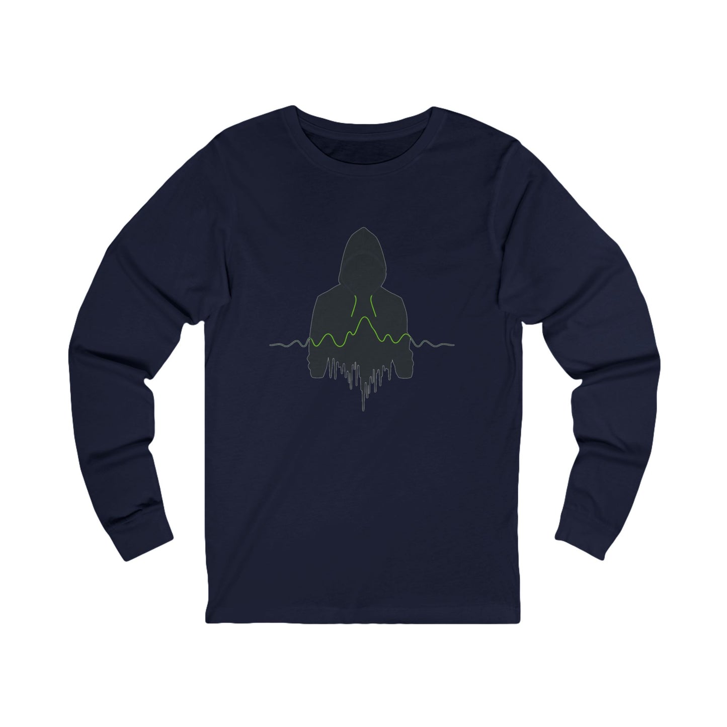 Frequency Phantom Unisex Long Sleeve Tee - Audio Wave