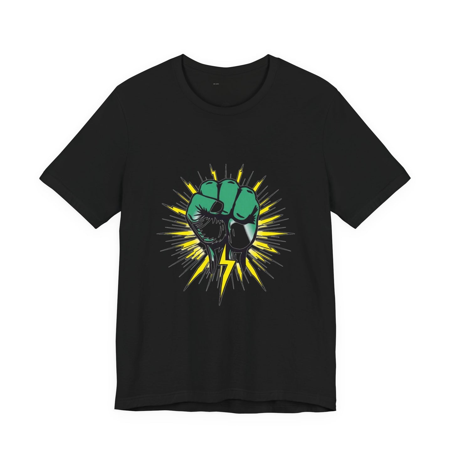 Lightning Strike Fist Tee - Unisex Rebellion Graphic Shirt