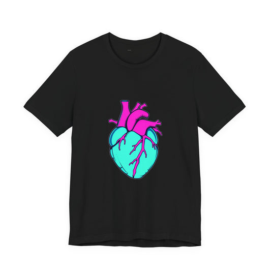 Pixel Heart Anatomy Gaming Tee - 8-Bit Medical Art Shirt