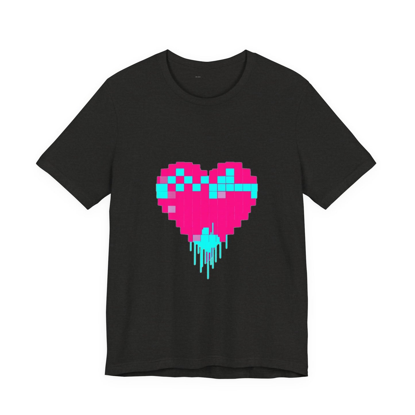 Pixel Heart Glitch Tee - 8-Bit Gaming Unisex T-Shirt