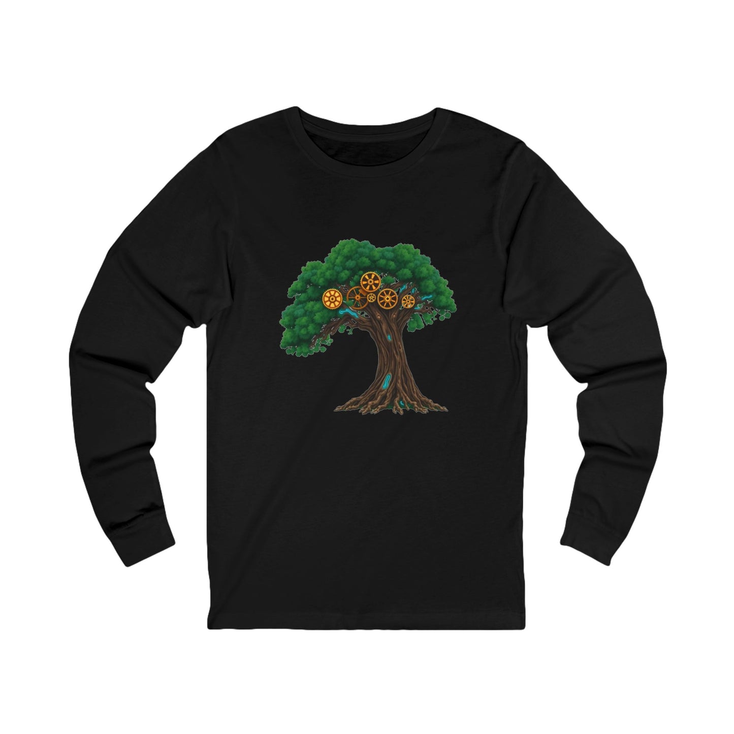 Mystic Forest Guardian Unisex Long Sleeve Tee - Steampunk