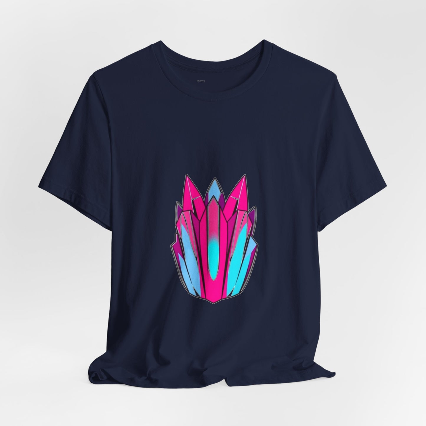 Main Character Energy Crystal Unisex Tee - Hot Pink Blue