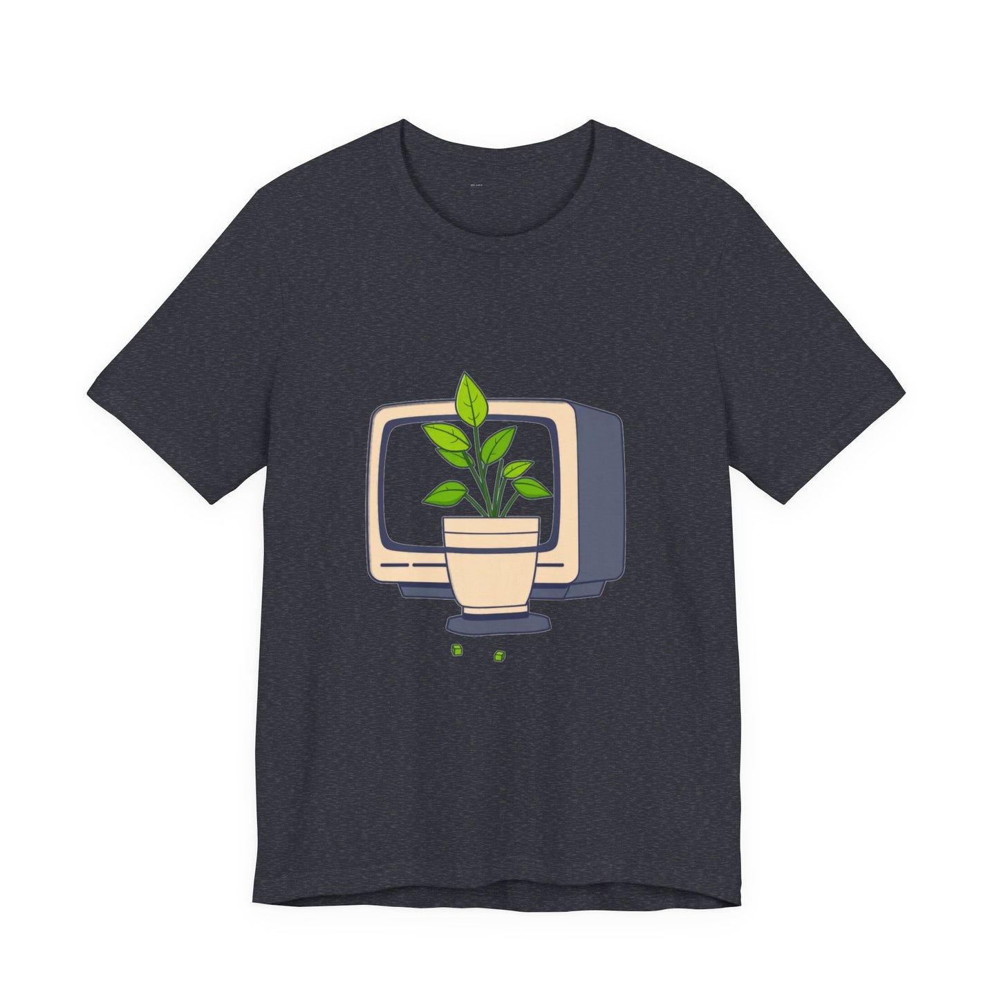Dial-Up Dreams Retro Computer Plant Tee - Nostalgic Shirt