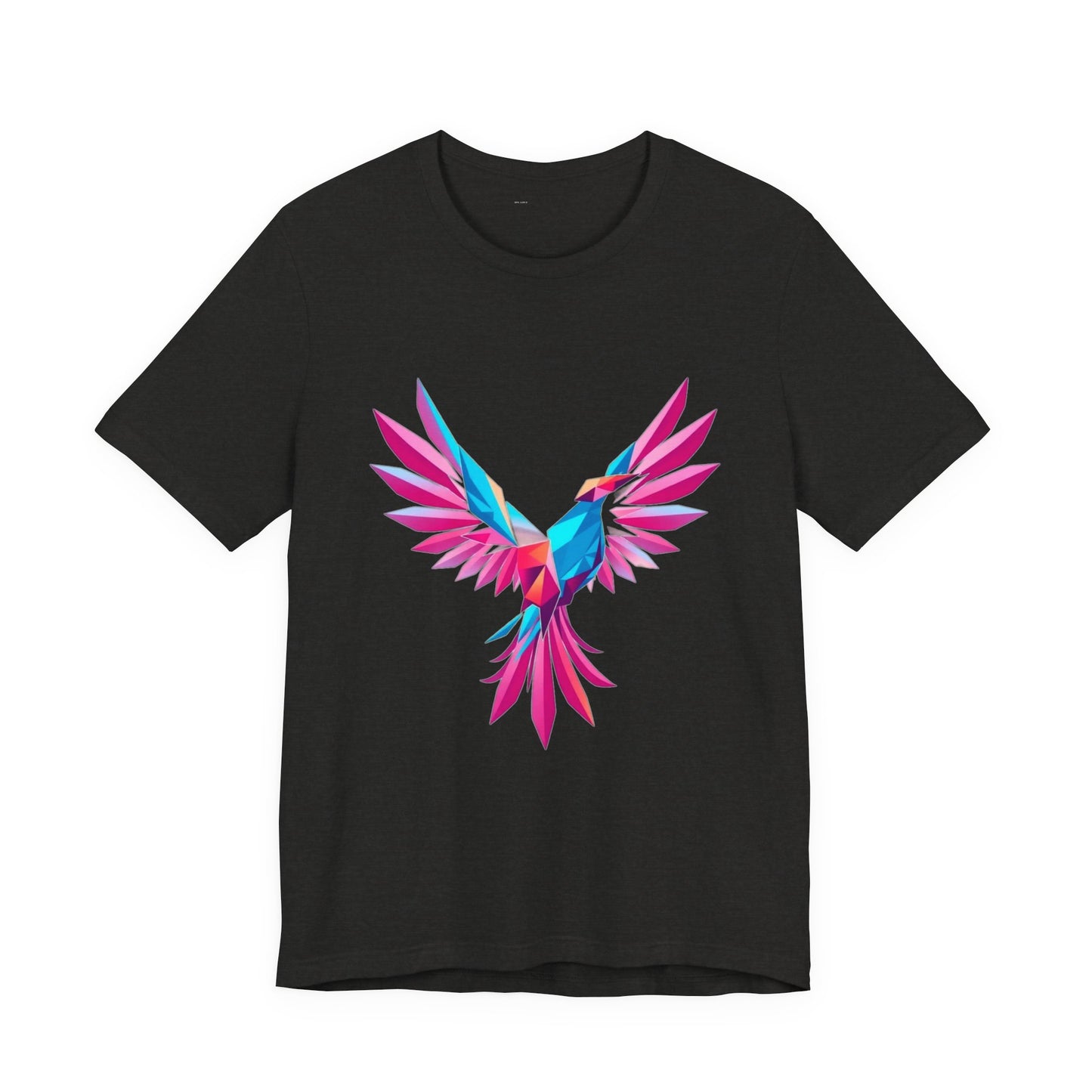Glitch Storm Phoenix Graphic Tee - Cyber Gaming T-Shirt