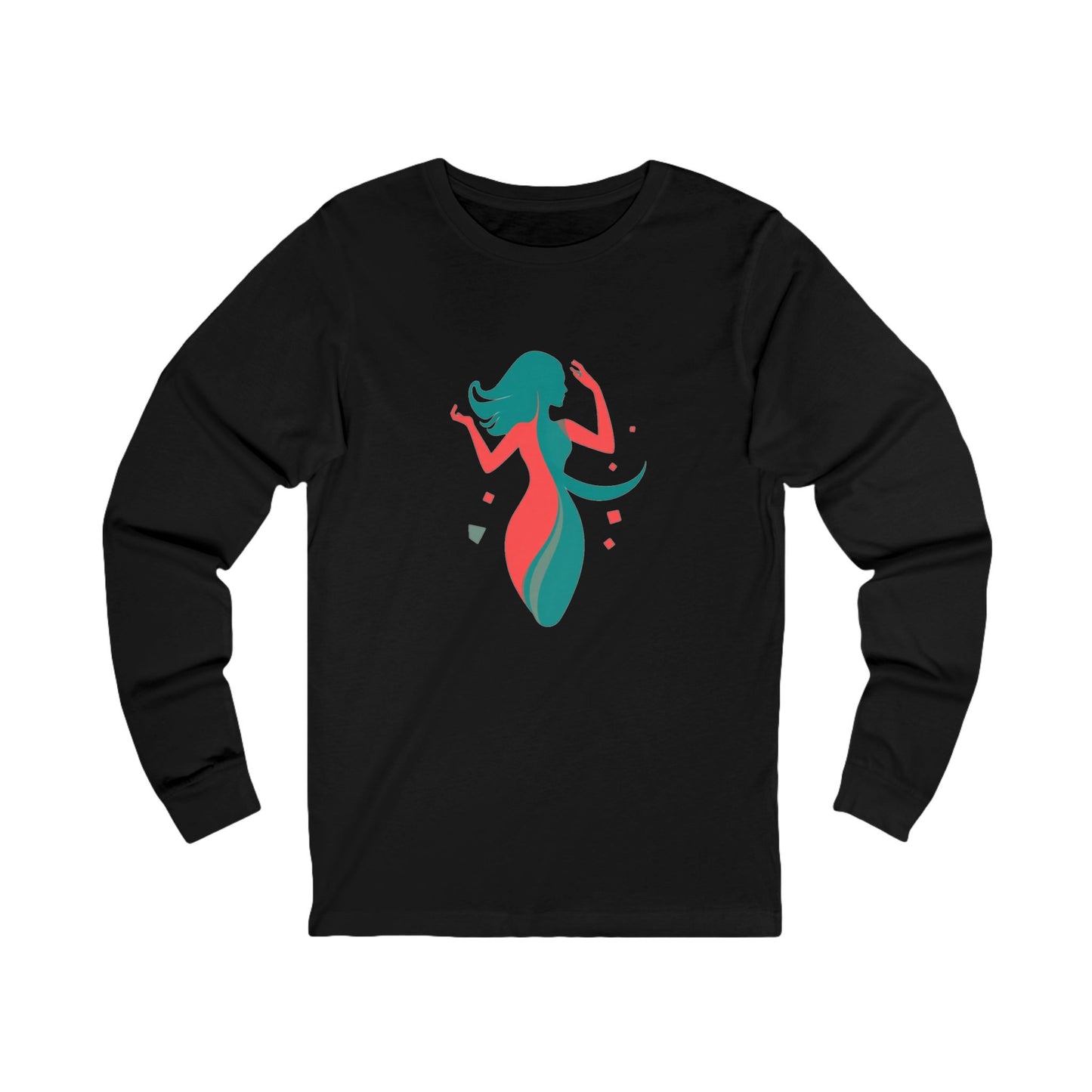 Shapeshifter Spirit Unisex Long Sleeve Tee - Coral Teal