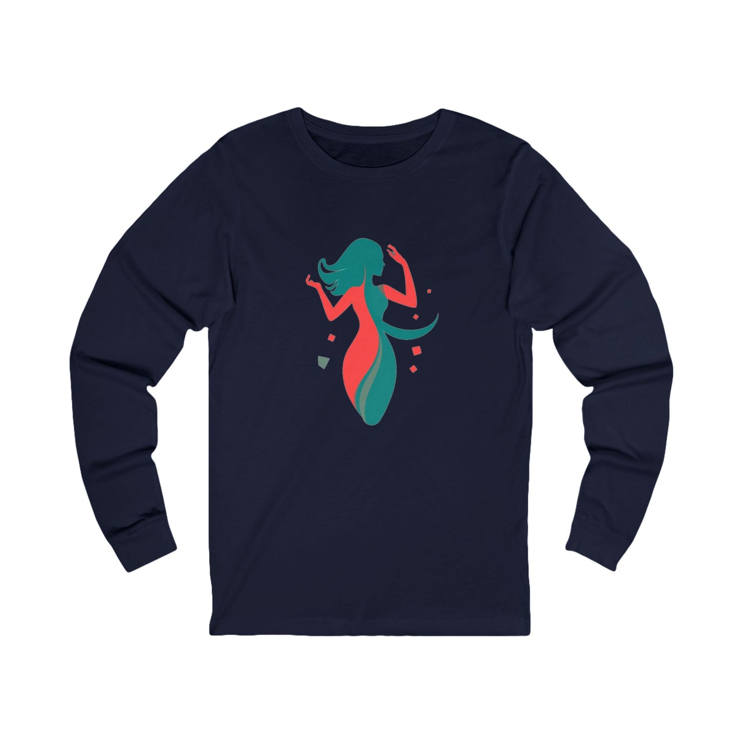 Shapeshifter Spirit Unisex Long Sleeve Tee - Coral Teal