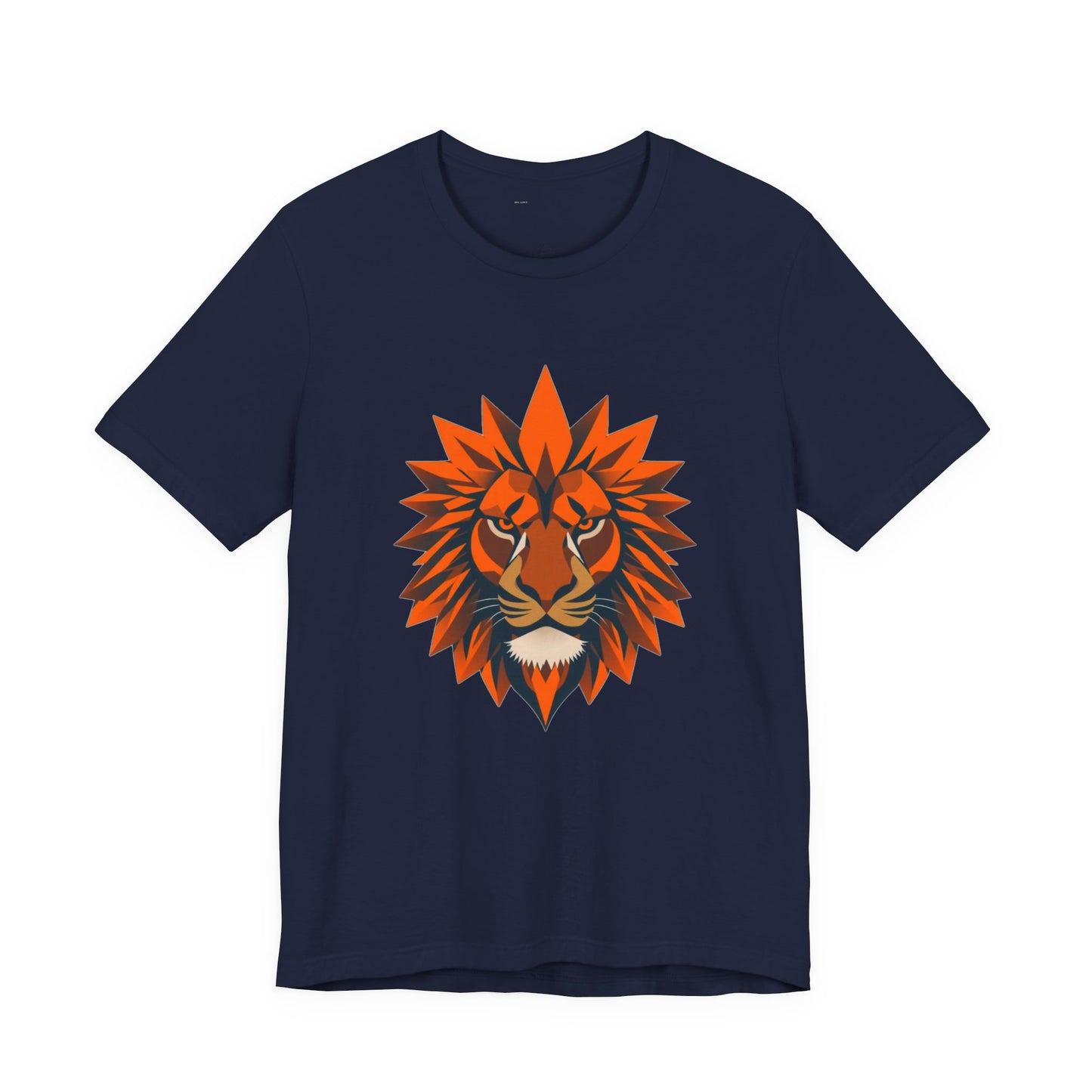 Geometric Beast Mode Lion Tee - Unisex Workout Shirt