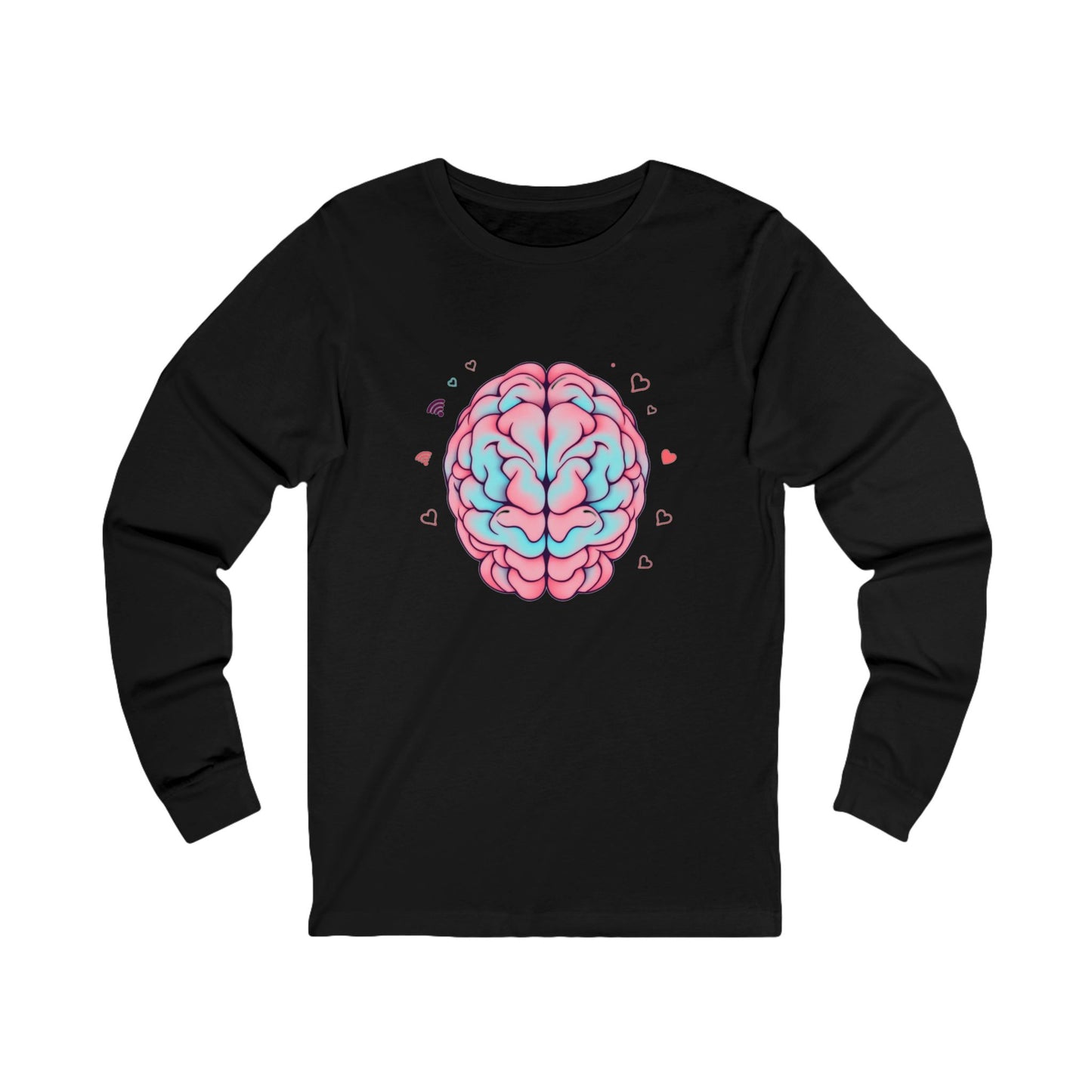 Viral Vibes Brain Tee - Unisex Long Sleeve Internet Shirt