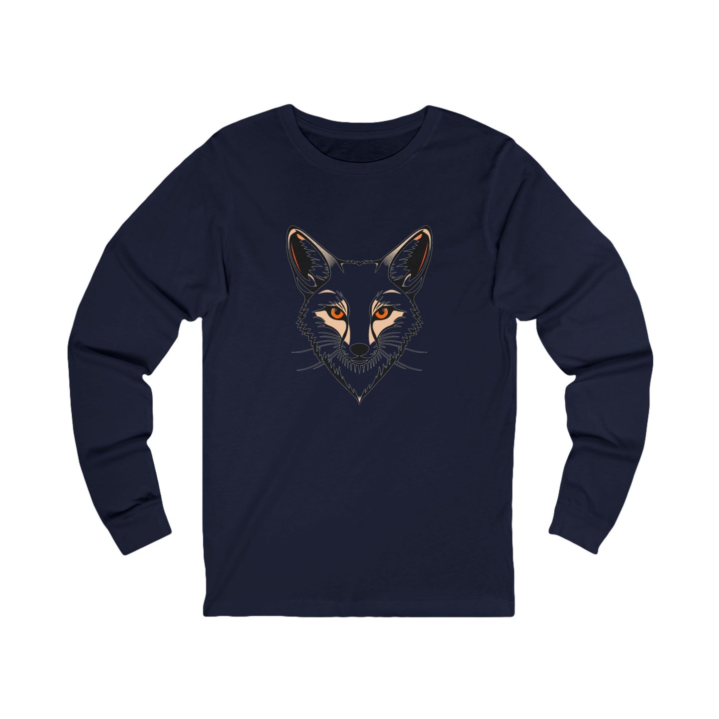 Frequency Fox Long Sleeve Tee - Sound Wave Music Shirt
