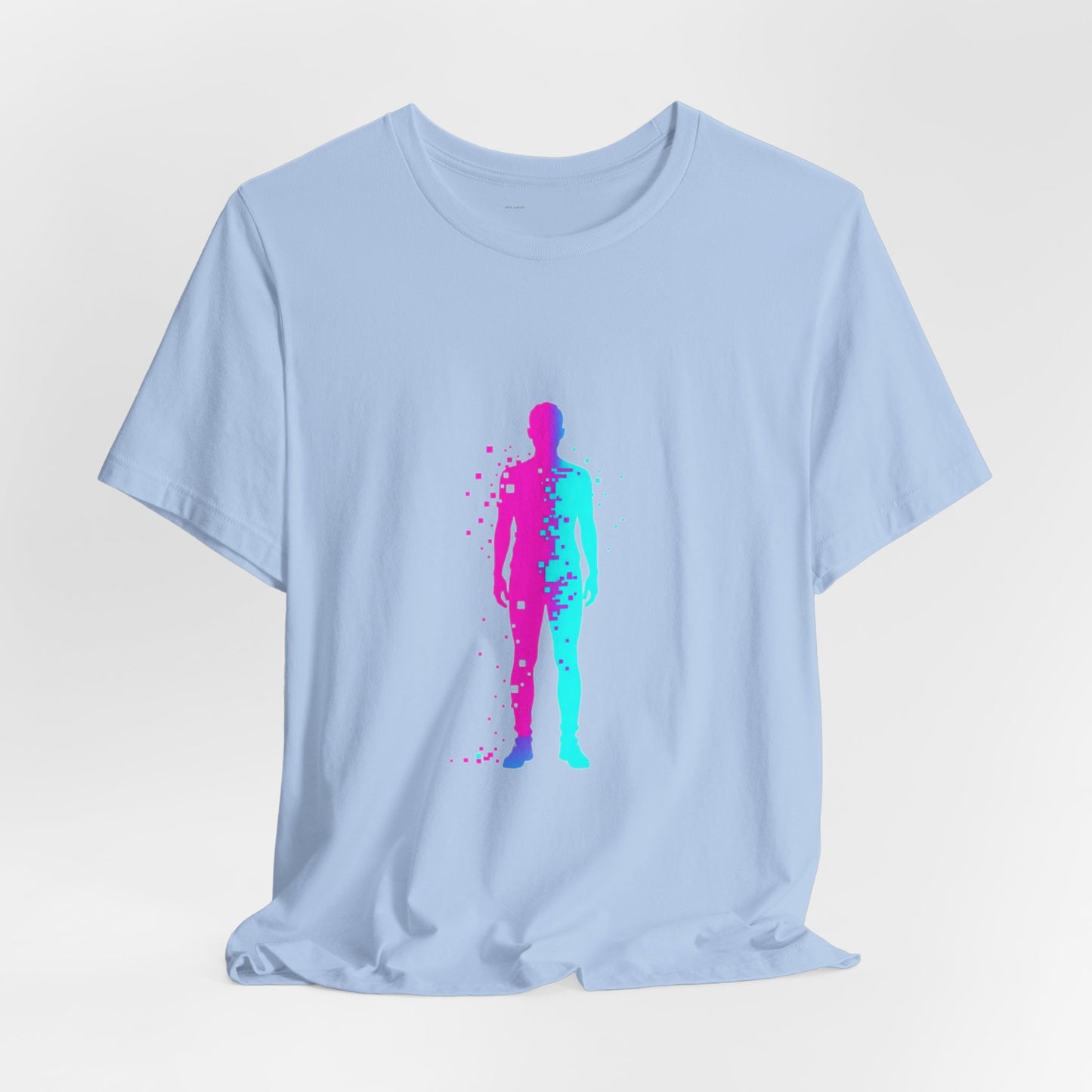 Glitched Reality Tee - Pixel Art Distorted Human Design
