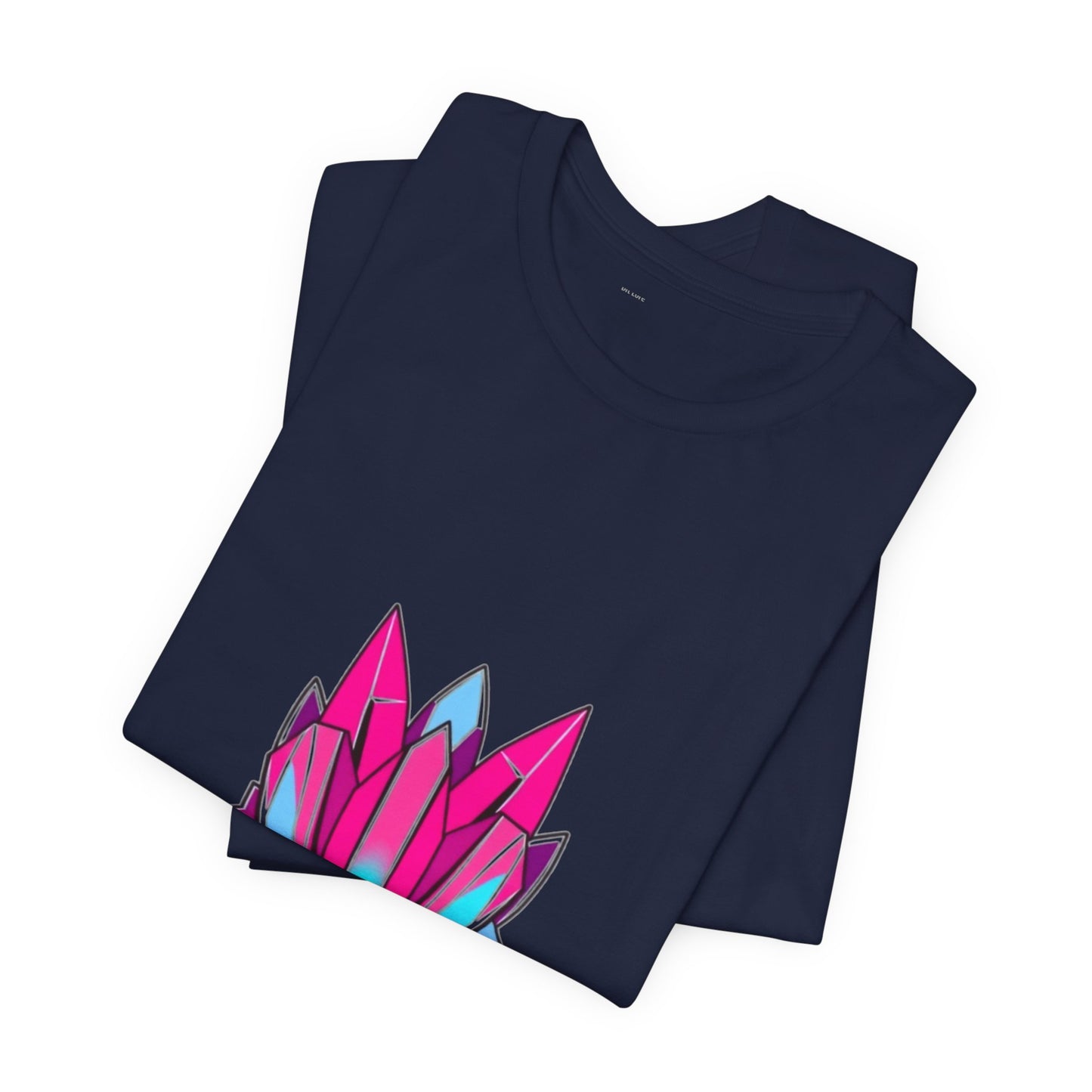 Main Character Energy Crystal Unisex Tee - Hot Pink Blue