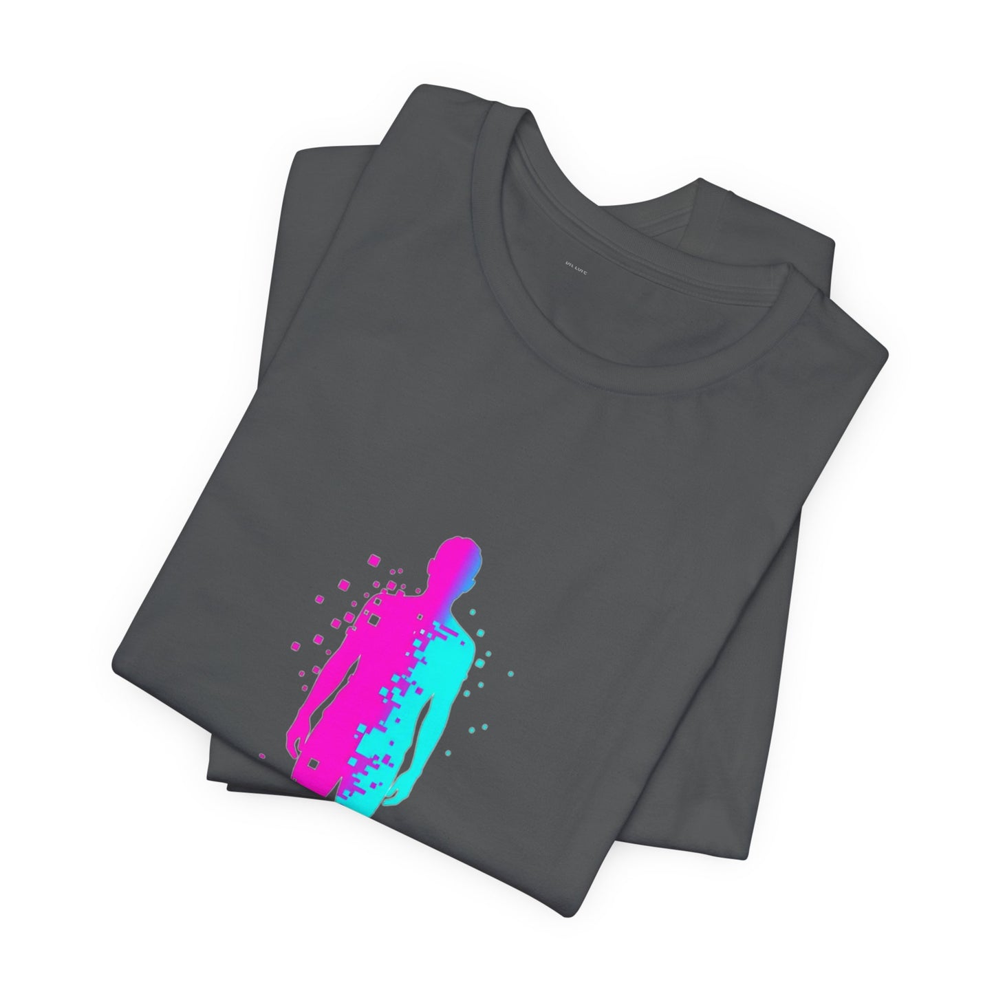 Glitched Reality Tee - Pixel Art Distorted Human Design