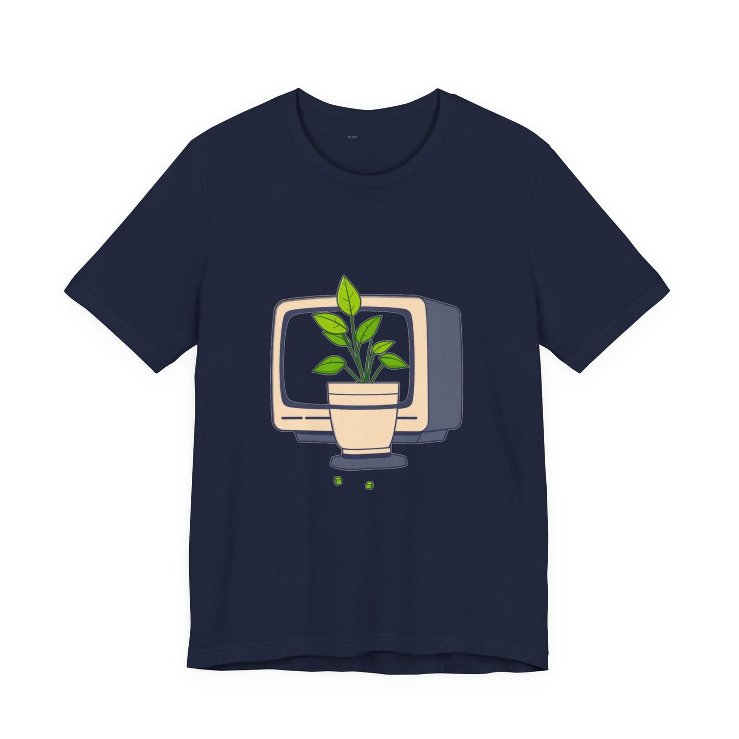 Dial-Up Dreams Retro Computer Plant Tee - Nostalgic Shirt