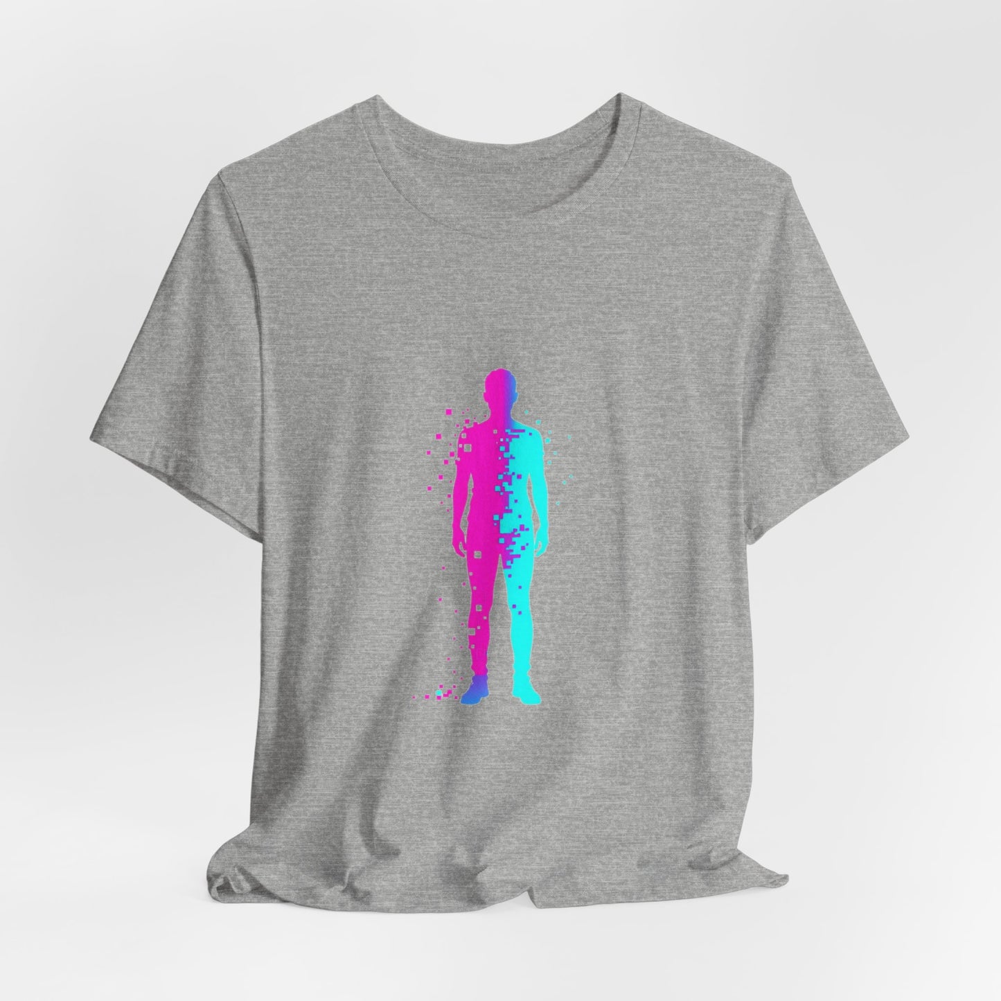 Glitched Reality Tee - Pixel Art Distorted Human Design