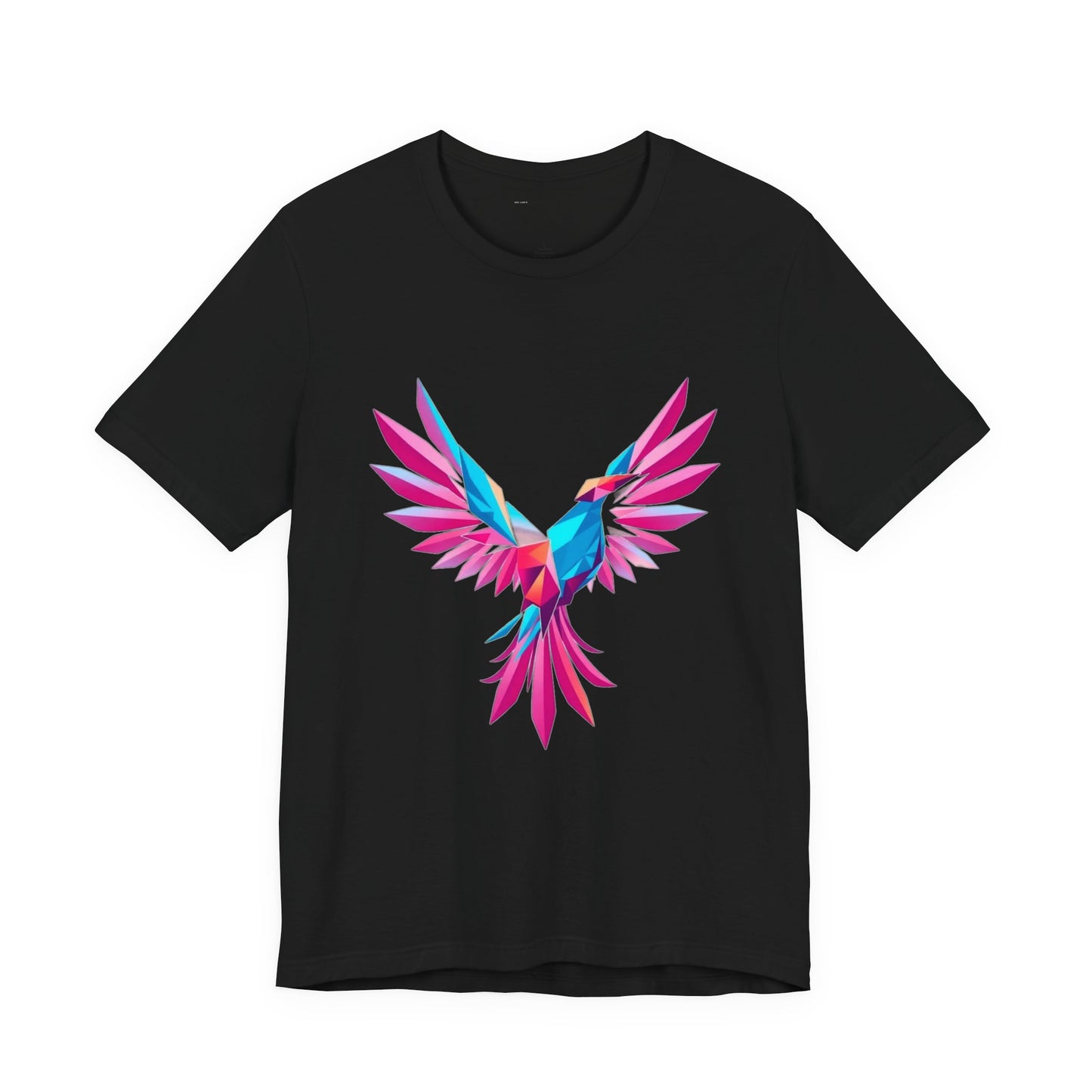 Glitch Storm Phoenix Graphic Tee - Cyber Gaming T-Shirt