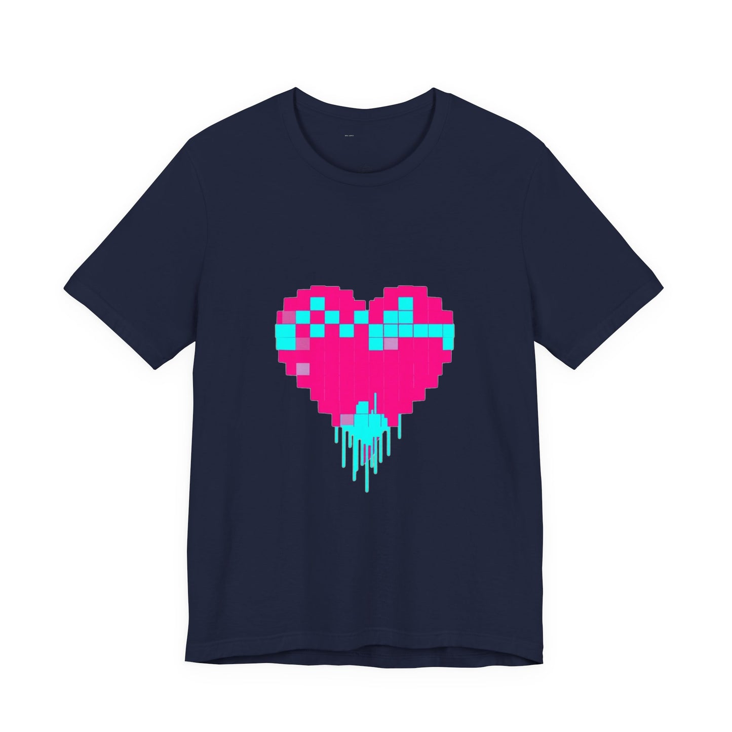 Pixel Heart Glitch Tee - 8-Bit Gaming Unisex T-Shirt
