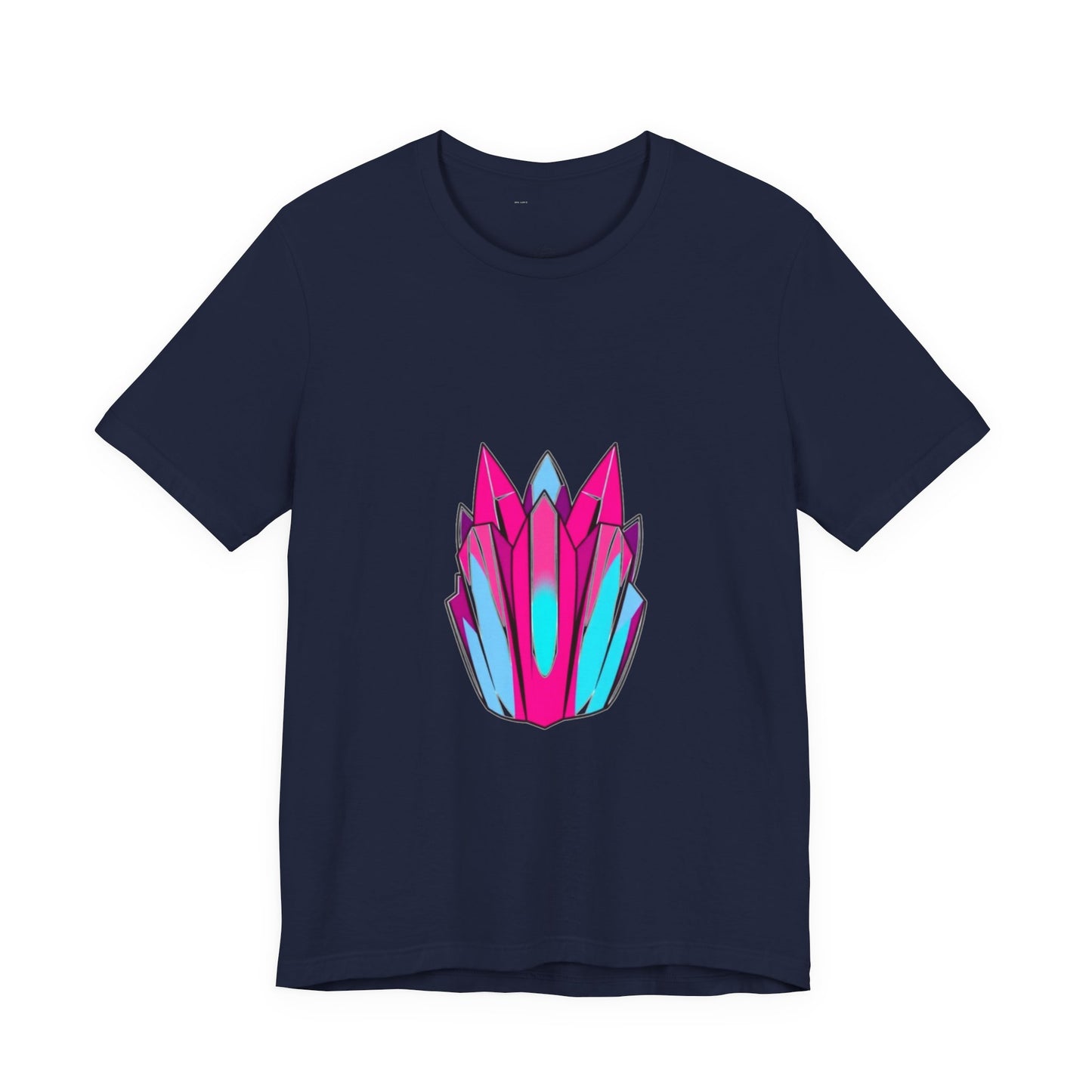 Main Character Energy Crystal Unisex Tee - Hot Pink Blue