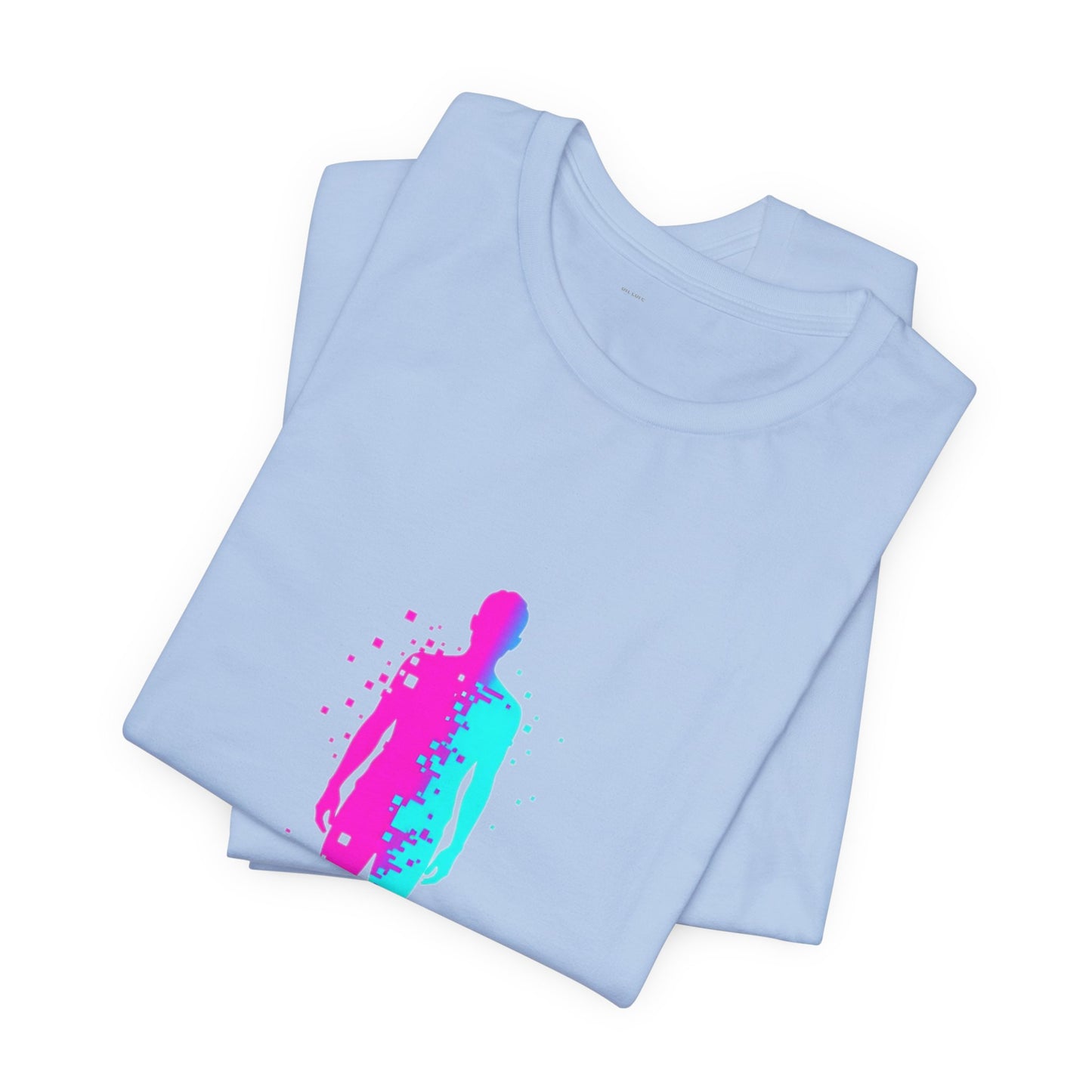 Glitched Reality Tee - Pixel Art Distorted Human Design