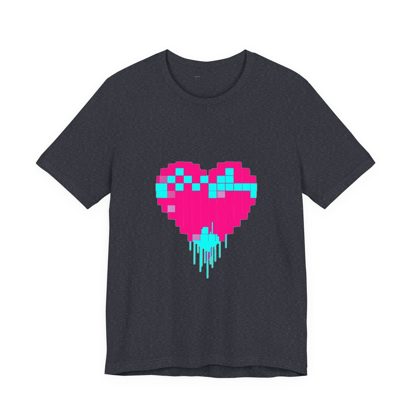 Pixel Heart Glitch Tee - 8-Bit Gaming Unisex T-Shirt