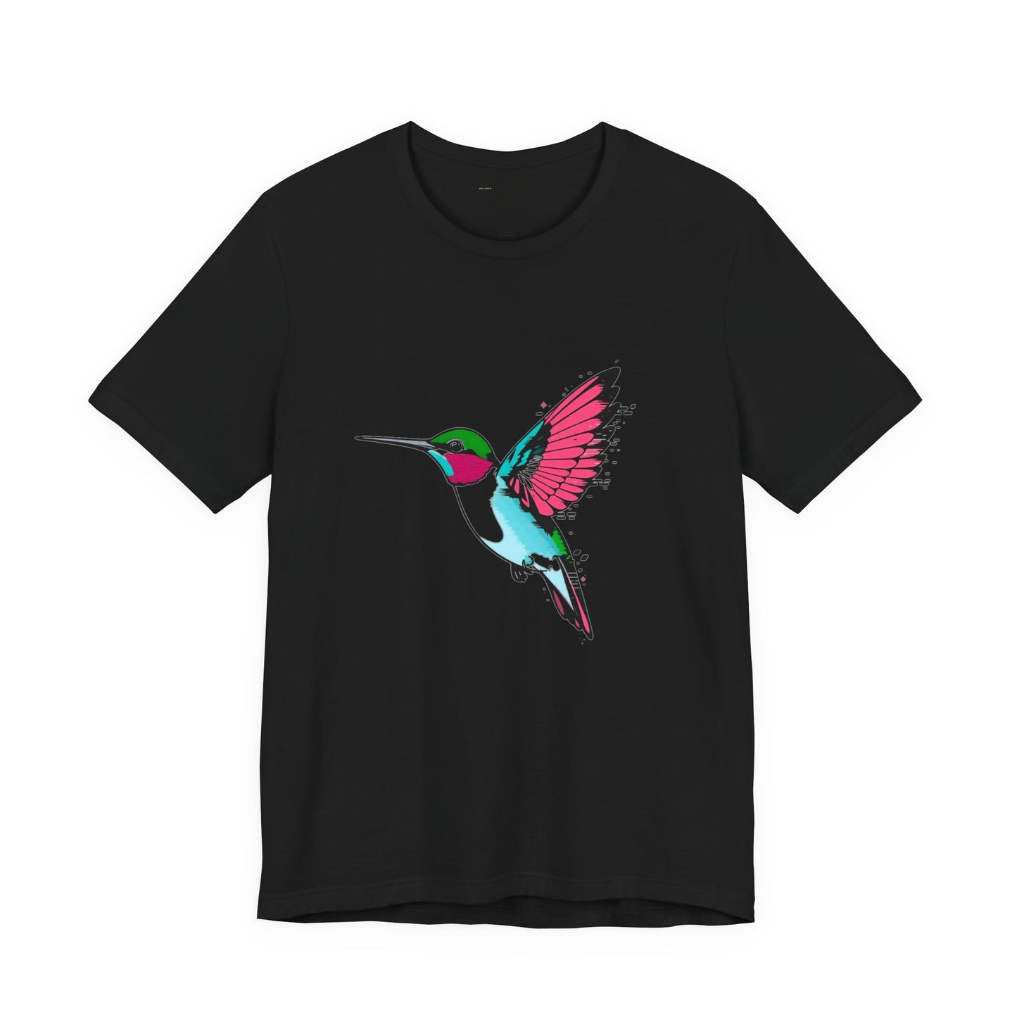 Infinite Feed Frenzy Glitch Hummingbird Tee - Unisex