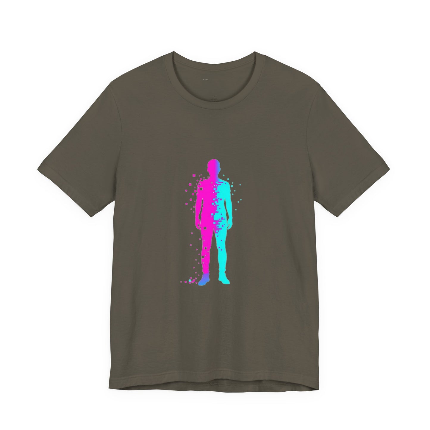 Glitched Reality Tee - Pixel Art Distorted Human Design