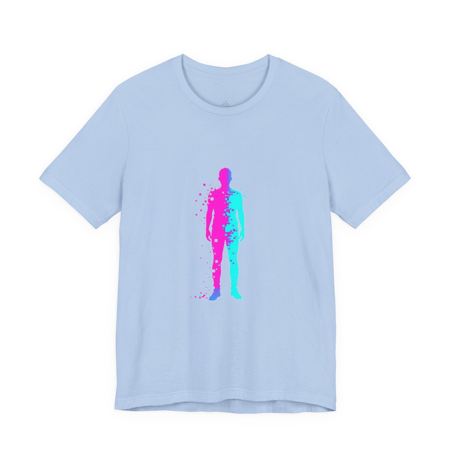Glitched Reality Tee - Pixel Art Distorted Human Design