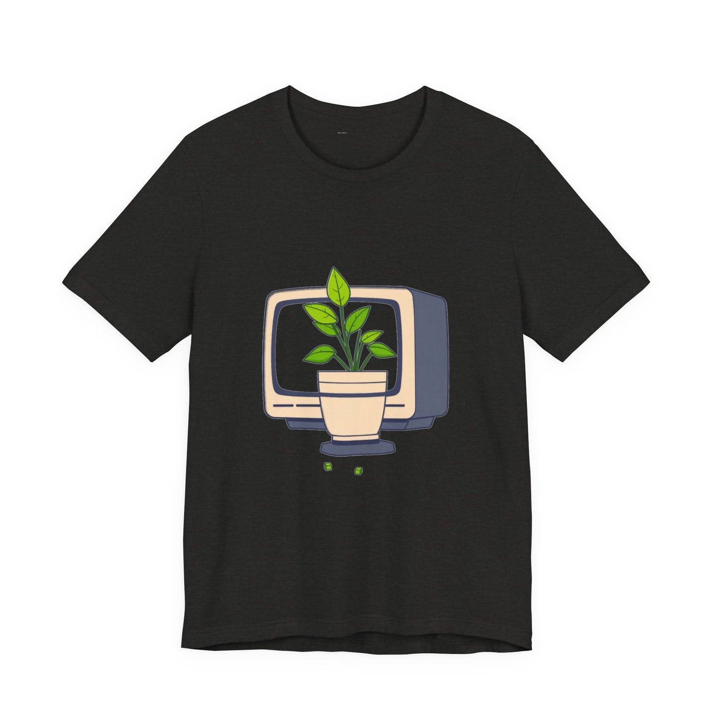 Dial-Up Dreams Retro Computer Plant Tee - Nostalgic Shirt