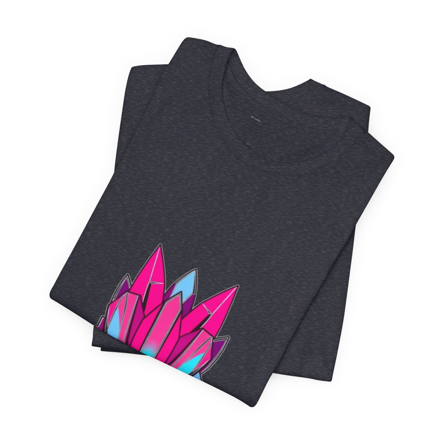 Main Character Energy Crystal Unisex Tee - Hot Pink Blue