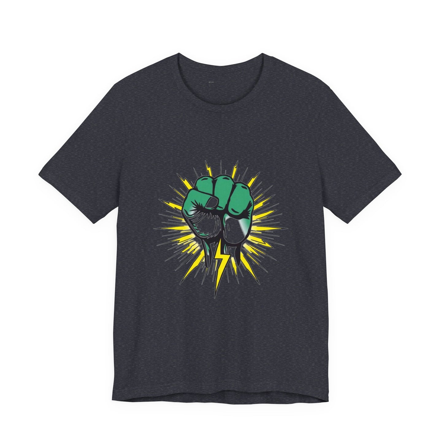 Lightning Strike Fist Tee - Unisex Rebellion Graphic Shirt