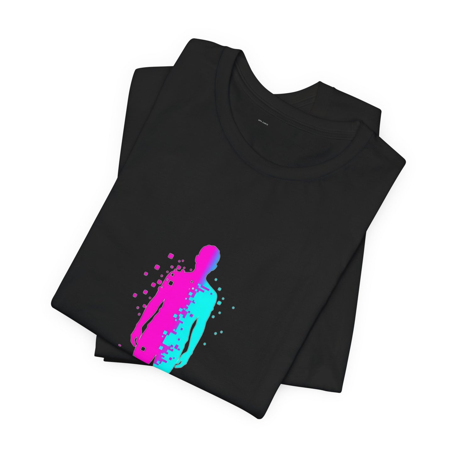 Glitched Reality Tee - Pixel Art Distorted Human Design