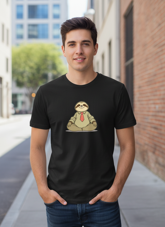 Professionally Exhausted Sloth Tee - Funny Work Shirt