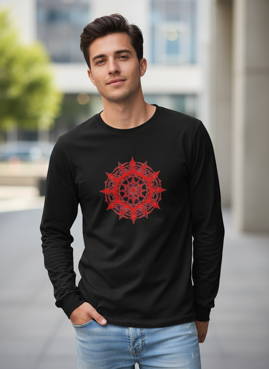 Chaos Magic Symbol Long Sleeve Tee - Mystical Sigil Shirt