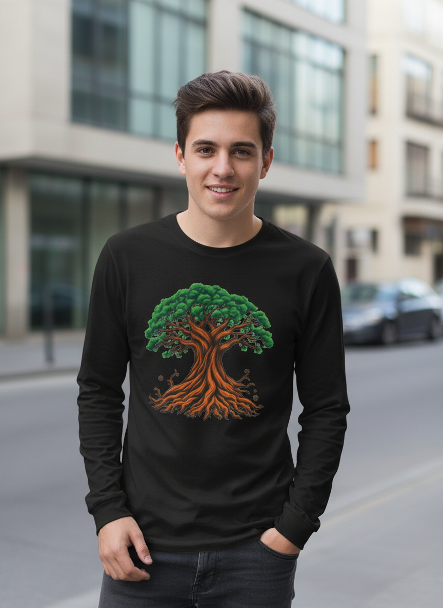 Rooted In Victory Unisex Long Sleeve Tee - Oak Tree