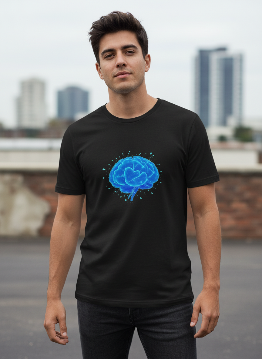 Neural Storm Tee - Brain.exe Graphic T-Shirt Unisex