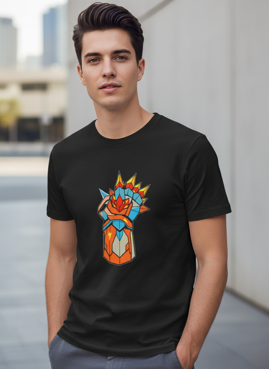 Power Surge Gauntlet Unisex Tee - Gaming Armor Design